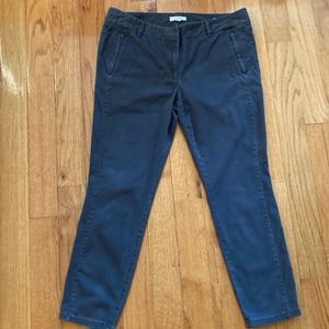 LOFT Charcoal Colored Ankle Pants in size 14